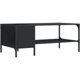 Furnova Klubska mizica z regalom črna 100x51x40 inženirski les, (21915406) | Shoptok.si