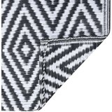 vidaXL Zunanja preproga bela in črna 160x230 cm PP | Shoptok.si
