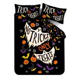 Catherine Lansfield Črna enojna posteljnina 135x200 cm Halloween Trick or Treat – Cene