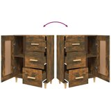  Komoda boja dimljenog hrasta 69,5x34x90 cm konstruirano drvo | shoptok.hr