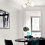 Opviq lights Belo-zlata stropna svetilka Damar | Shoptok.si