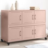 vidaXL Komoda roza 100,5x39x72 cm hladno valjano jeklo Cene