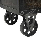  Klupa za pohranu od masivnog drva i umjetne kože 80 5x41x50 cm | shoptok.hr