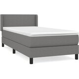  s oprugama i madracem tamnosivi 90 x 190 cm od tkanine | shoptok.hr