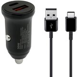  Auto Punjač 30W USB-A + Type-C ulaz sa USB-A na Type-C kablom/ siva cene
