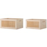Bloomingville Dekorativne drvene kutije za pohranu u setu 2 kom u prirodnoj boji 39x29x20 cm Piana – | shoptok.hr
