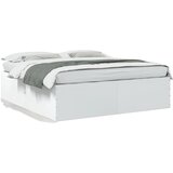 Furnova Posteljni okvir bel 200x200 cm inženirski les, (21938118) | Shoptok.si
