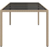  Vrtni stol bež 250x100x75 cm od kaljenog stakla i poliratana | shoptok.hr