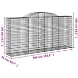  Lučne gabionske košare 17kom 300x50x140/160cm pocinčano željezo | shoptok.hr