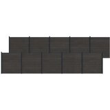 vidaXL Plošča ograje 10 pcs WPC in aluminij Črna, (5000249536) | Shoptok.si