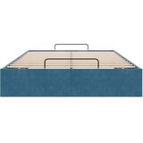vidaXL Otomanski posteljni okvir brez vzmetnice moder 120x190 cm žamet, (21611903) | Shoptok.si