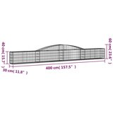  Lučne gabionske košare 8 kom 400x30x40/60 cm pocinčano željezo | Eponuda.ba