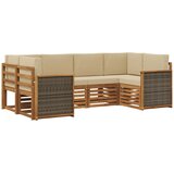 vidaXL Kotna sedežna garnitura z blazino 5 pcs Naravna, (5000283433) | Shoptok.si