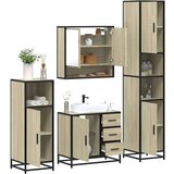 vidaXL 4-dijelni set kupaonskog namještaja boja hrasta sonome drveni | shoptok.hr