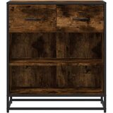 vidaXL Komoda dimljeni hrast 68x35x76 cm inženirski les | Shoptok.si