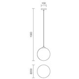  Redo 01-1064 - Visilica na sajli OLA 1xE27/42W/230V | Eponuda.com