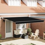 Nadstrešnica Crna 400 × 300 cm Poliester i metal | shoptok.hr