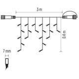  LED spoljašnji niz 50xLED/3x0,4m IP44 topla bela | Eponuda.com