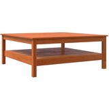 Maison Chic Klubska mizica - kavna mizica - Nizka mizica voščeno rjava 100x100x40 cm trdna borovina, (21752153) Cene