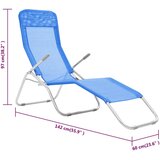  Sklopive ležaljke za sunčanje od tekstilena 2 kom plave | shoptok.hr