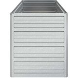 vidaXL Visoka greda 100x40x45 cm pocinkano jeklo srebrna | Shoptok.si