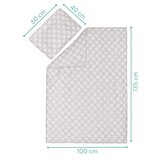 Fillikid navlaka za posteljinu 2 dijela Jersey 100x140 cm Circles grey | shoptok.hr