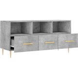 TV ormarić boja betona 102 x 36 x 50 cm od konstruiranog drva | shoptok.hr