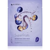 KORIKA SuperFruits Blueberry - Detoxifying Sheet Mask Razstrupljevalna maska iz platna Blueberry 25 g Cene