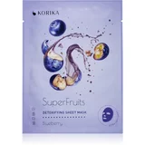KORIKA SuperFruits Blueberry - Detoxifying Sheet Mask Razstrupljevalna maska iz platna Blueberry 25 g