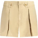 BEIGE WOMEN'S SHORT PANTS