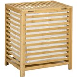 Nesta Bambusova ko&amp;scaron;ara za perilo 55 L s pokrovom in snemljivo vrečo, naravna, 50 x 36 x 60 cm, za kopalnico in spalnico, (5000493122) Slike