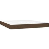  Box spring postelja z vzmetnico temno rjava 160x200 cm blago, (20930162) | Shoptok.si