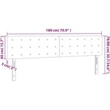  LED uzglavlje krem 180x5x78/88 cm od tkanine | shoptok.hr