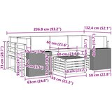  Set vanjskih sofa 7 kom. Prirodna i antracit | shoptok.hr