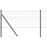 vidaXL Euro Ograda s 7 Postova 0.4x10 m Galvanizirani Čelik Sivi | shoptok.hr