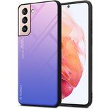 Cadorabo Ohišje, združljiv s Samsungom v roza - modri - dvobarvni zaščitni pokrov iz silikona TPU in hrbta iz kaljenega stekla, (20570271) Cene