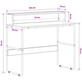  Stol s pohranom Siva Sonoma 100 x 50 x 91 cm | shoptok.hr