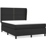  S oprugama i madracem crni 140 x 190 cm od umjetne kože | shoptok.hr