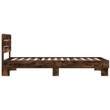  Okvir za krevet boja hrasta 120x200cm konstruirano drvo i metal | shoptok.hr