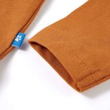 vidaXL Otroška majica z dolgimi rokavi temno oker 128 | Shoptok.si