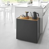 YAMAZAKI Črn kovinski regal na koleščkih 60x59x35 cm Tower – | Shoptok.si