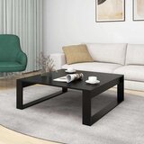  Stolić za kavu crni 100 x 100 x 35 cm od konstruiranog drva | Eponuda.com