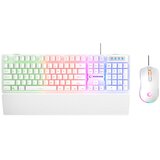 Rampage tastatura+miš žični set KM-RX7 fortuna V2 beli 42578 Cene