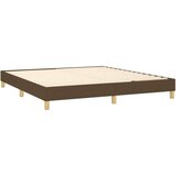  Box spring postelja z vzmetnico LED temno rjava 180x200cm blago, (20900934) | Shoptok.si