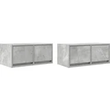 vidaXL TV omarica 2 kosa betonsko siva 60x31x25,5 cm inženirski les, (21829759)