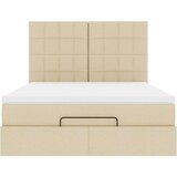  Otomanski krevet s madracem i LED krem 140x200 cm tkanine | shoptok.hr