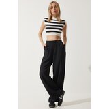  Women's Black Loose Palazzo Trousers | shoptok.hr