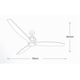  Lucci air 210507 - Plafonski ventilator AIRFUSION AKMANI paulovnija/crna + daljinski upravljač | Eponuda.com