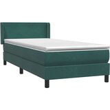 Box Spring krevet s madracem tamnozeleni 80x220 cm baršun | shoptok.hr
