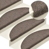  Prostirke za stepenice, samoljepljive, 10 kom, 65x21x4 cm, bež, poluokrugle, velike | shoptok.hr